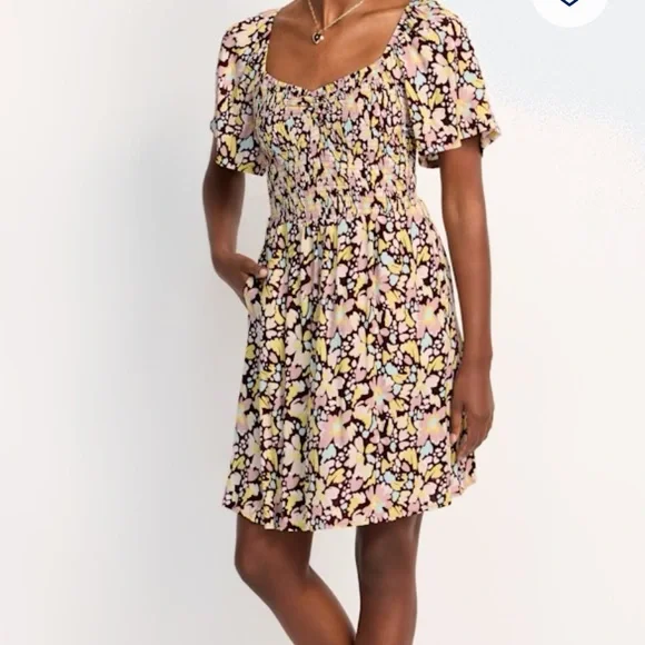 MARKET & SPRUCE CORA SMOCKED DRESS - Picture 2 of 4